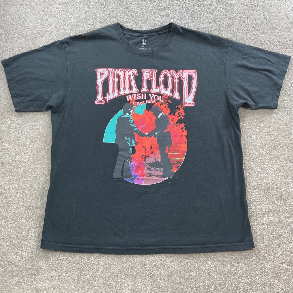 Pink Floyd T Shirt Mens XL Charcoal Grey Wish You Were Here Graphic Tee 2021